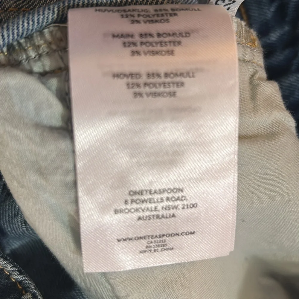 NWT ONE TEASPOON Jacksons Mid Waist Wide Leg Denim Shorts - Pacifica size 25
